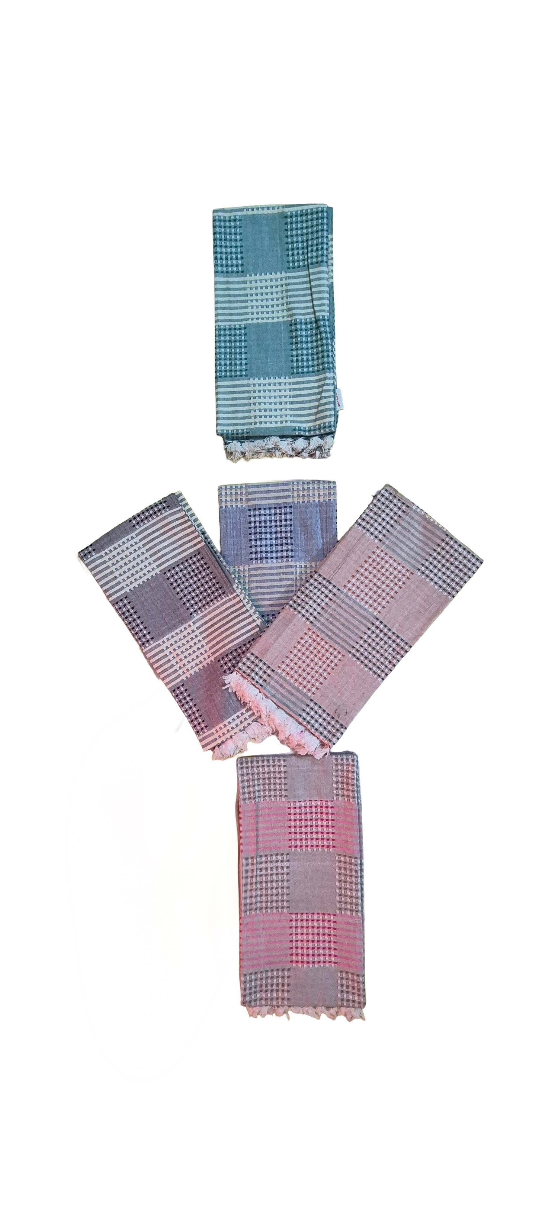 Premier Cotton Gamcha  Soft, Absorbent & Locally Woven (5 Pics Combo)